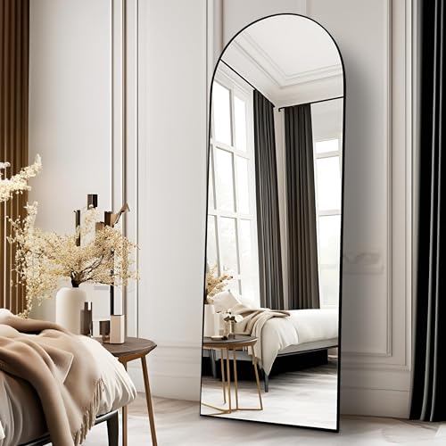 GLASHOM Gewölbter Ganzkörperspiegel Standspiegel 162,6 x 53,3 cm