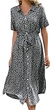 Eigenschaften: Knielanges chiffon-kleid, tiefer v-ausschnitt, boho, kurzarm, blumen, langes kleid ist weich, leicht anzuziehen, einzigartiger stil, schafft erstaunlichen charme und macht sie schöner, modisch, süß und elegant. tief v-ausschnitt mit gürtel, langes kleid ist weich, leicht anzuziehen.