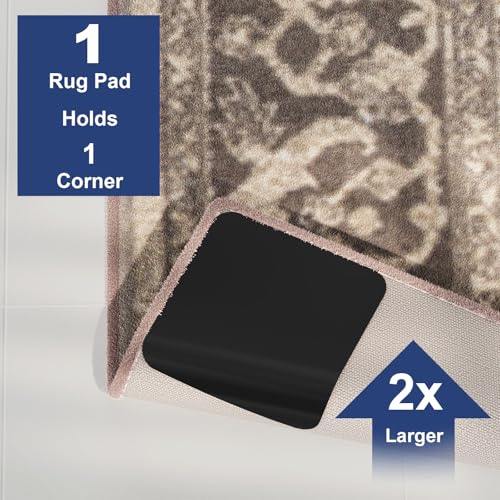 Home Techpro 12 PCS Rug Tape, Gripper for Rug for Hardwood Floors, Double Sided Reusable Under Rug Carpet Tape Stickers, Rug Anti Slip Grips for Area Rugs, Non Slip Rug Pads - Image 5