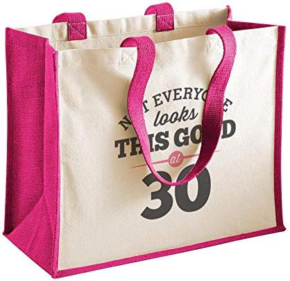 30th Birthday, Keepsake, Funny Gift, Gifts For Women, Novelty Gift, Ladies Gifts, Female Birthday Gift, Looking Good Gift, Ladies, Shopping Bag, Present, Tote Bag, Gift Idea (Fuchsia)