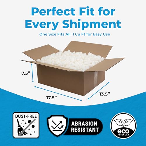 MagicWater Packing Peanuts for Shipping - 1 Cu Ft - Bio Tube Dissolves in Water & Naturally Breaks Down - Void Filler Cushion for Shipping Packaging - Dust-Free & Abrasion Resistant - Non-Styrofoam by MagicWater Supply - Image 3