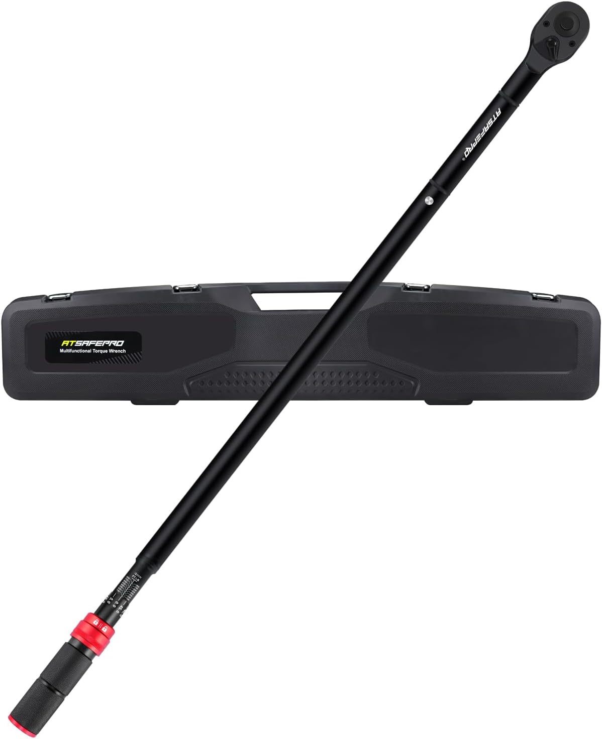1/4" Digital Torque Wrench (4-265.6 in.lbs) w/Color Screen, 5 Units, ±2% Accuracy, Buzzer/Vibration/LED, Inch Pound Torque Wrench Set Includes Extension & 1/4 to 3/8 Adapter for Bike, Motor, DIY