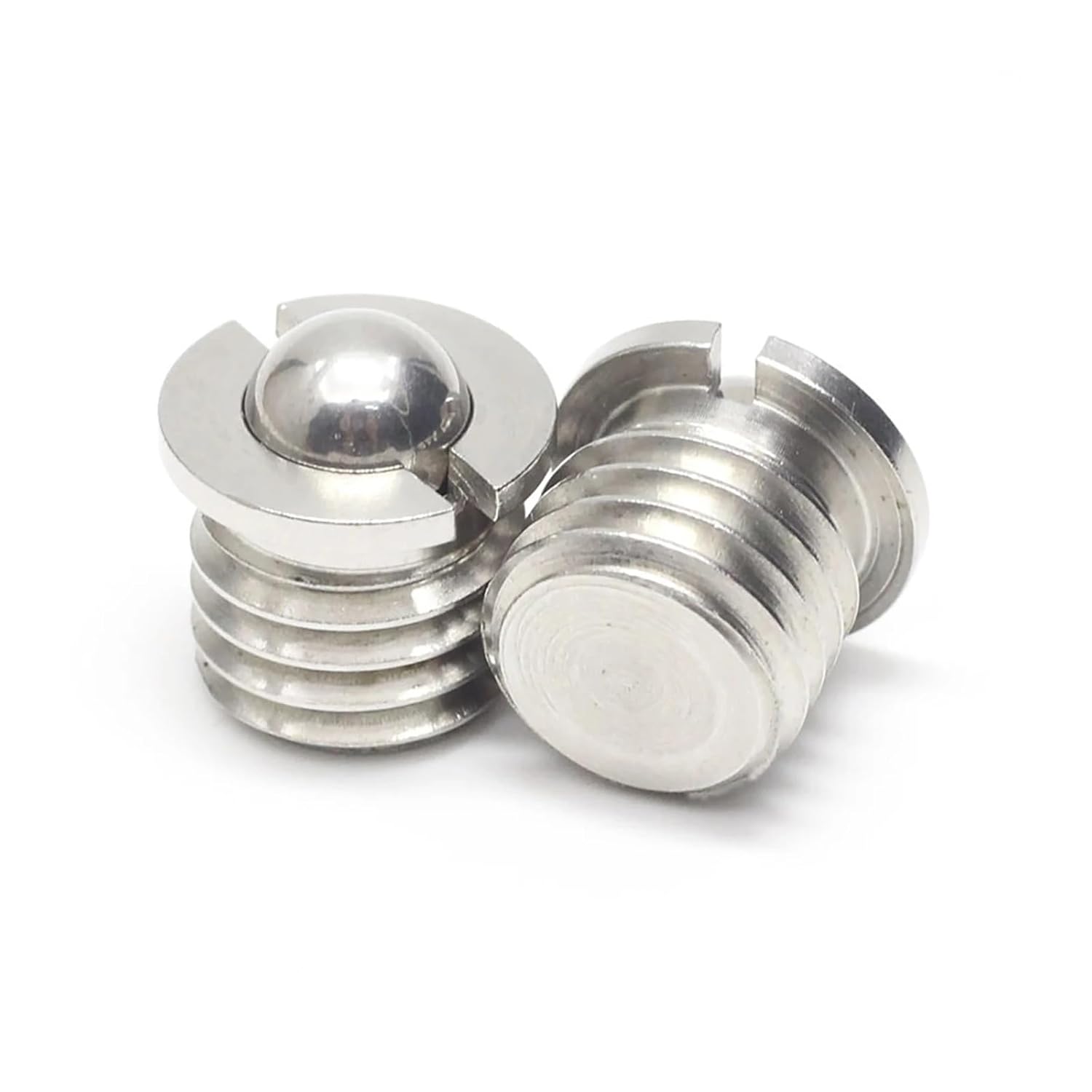 304 Stainless Steel Flanged Spring Ball Plunger, Press-in Set Bead Wave Screw 5pc(5pcs M12x1.5)