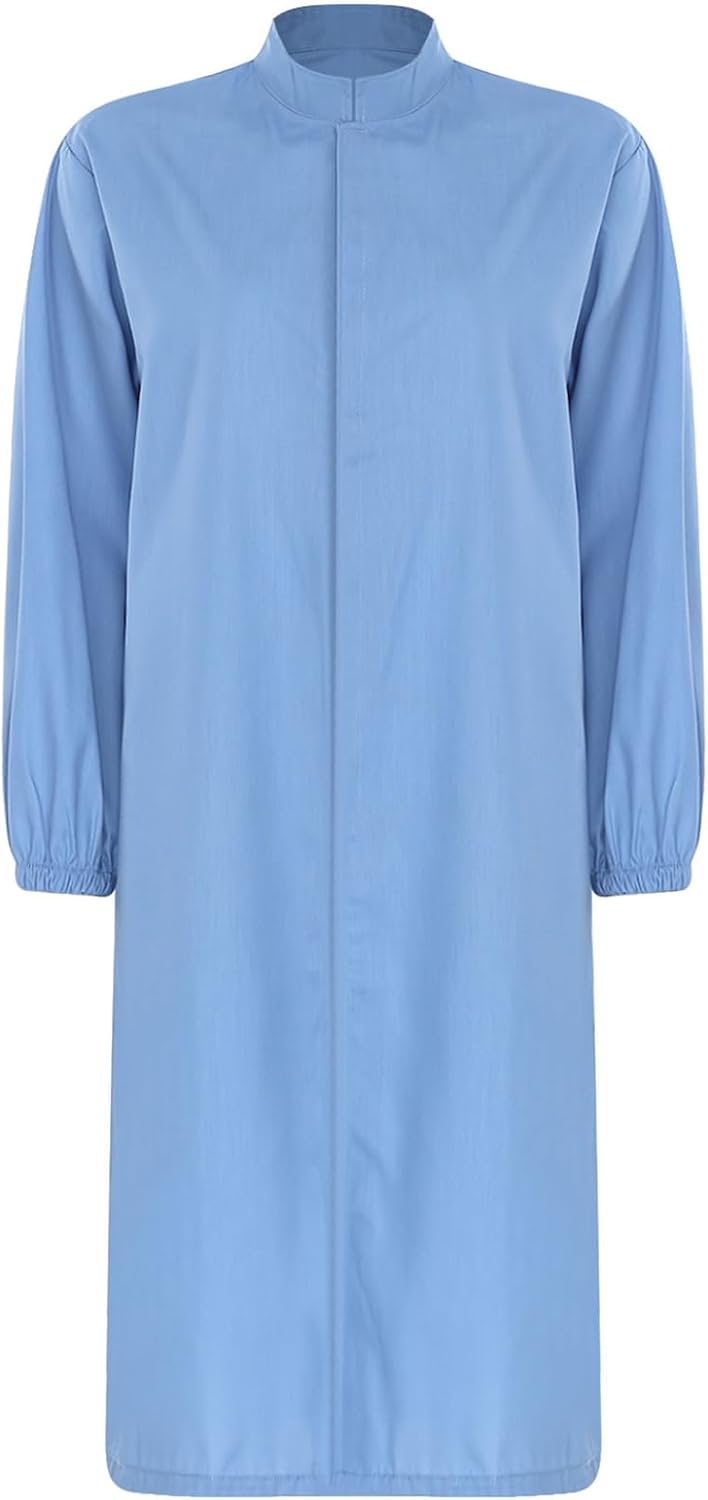 Lab Coat for Men Women Mid Length Workwear Shirts Washable Work Jacket Mechanic T-shirts Tops Medical