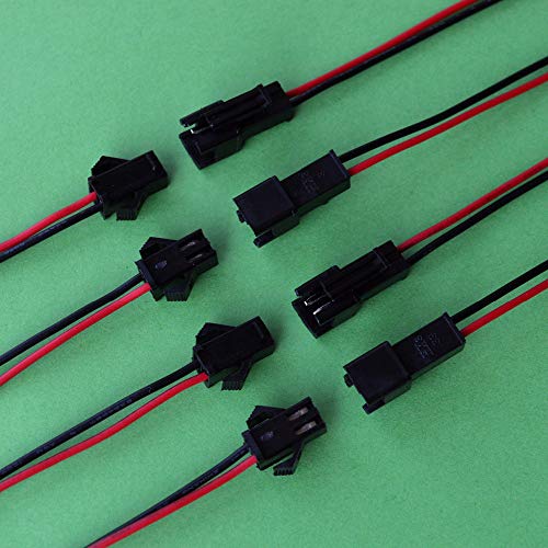 Davitu 100 pair/lot 20 cm / 40 states, A single 20cm / 40cm, 20 AWG wire terminals, LED connector 2 pin wires of 20 cm of the