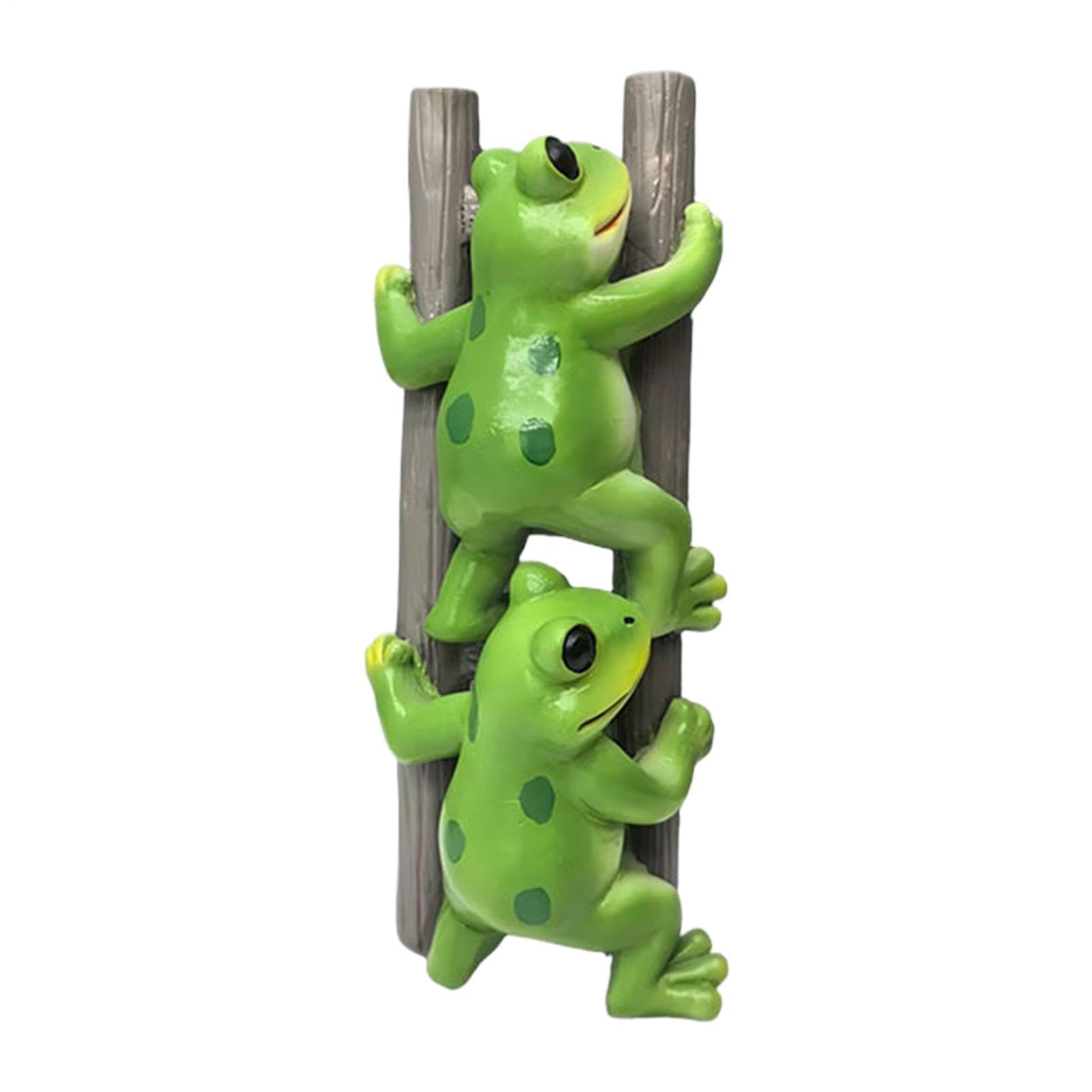 Statue de jardin grenouille en résine pour déco extérieure de balcon et pelouse