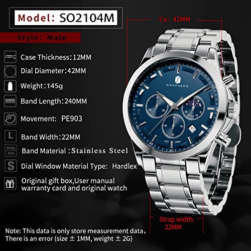 Buy BY BENYAR Men's Watch 100M Waterproof SAPPHERO New Launch