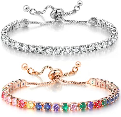 Bracelet tennis Suyi réglable en zircon, le cadeau idéal pour elle