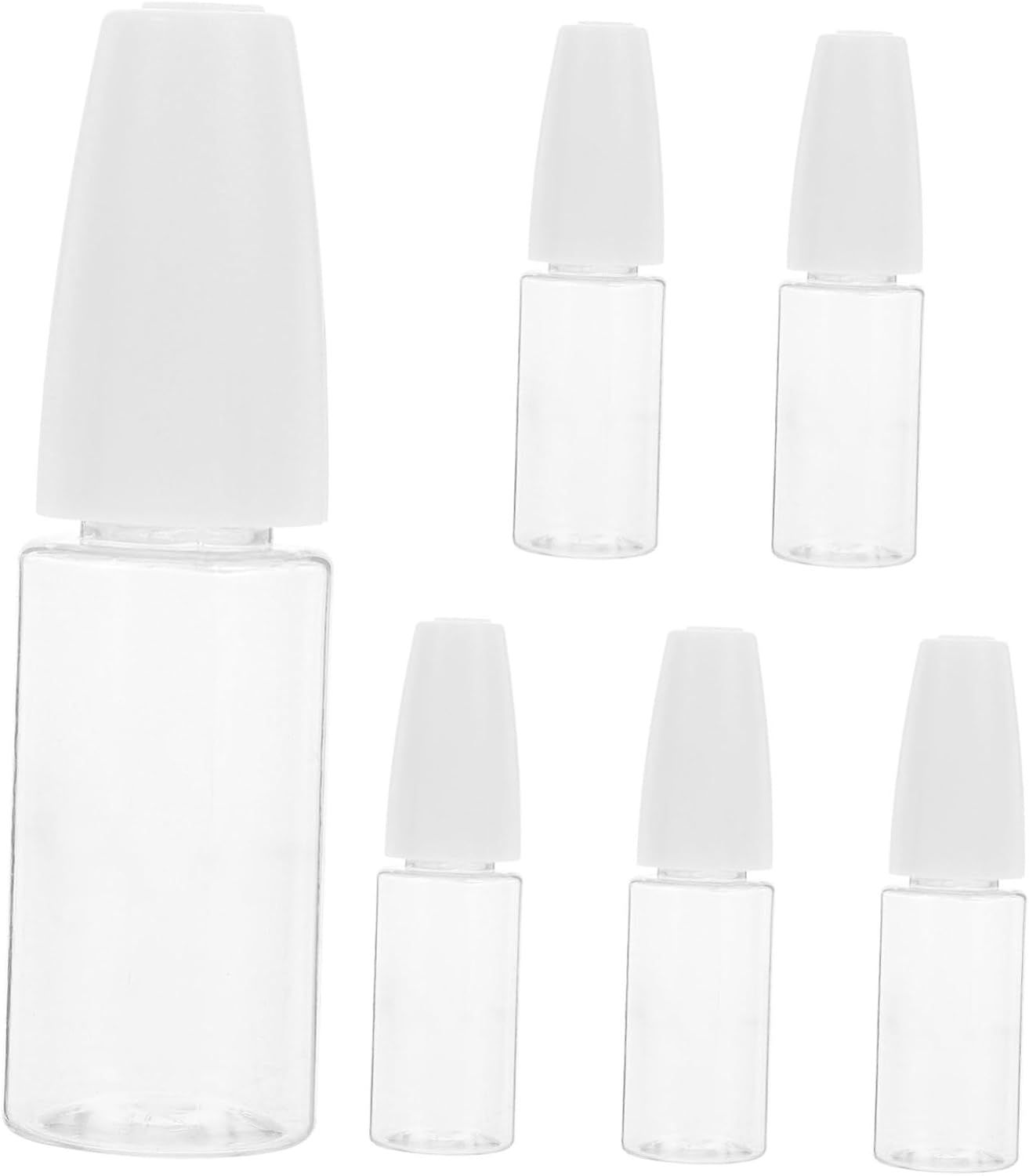 CALLARON 6pcs Needle Applicator Bottle Pet Dispenser Secure Cap for Crafts Liquid Distribution and Home Use