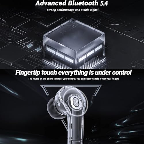 Touch Control Earphones - LED Display True Wireless Audio Set | Stereo In-Ear Buds with Clear Output for Sports, Driving, Fitness, Outdoor Use, Touch Control Earphones - LED Display True Wireless Audio Set | Stereo In-Ear Buds with Clear Output for Sports, Driving, Fitness, Outdoor Use,