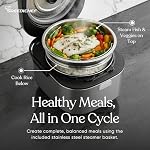 10-Cup (Cooked) Low Sugar Rice Cooker & Steamer, Stainless Steel - Image 6