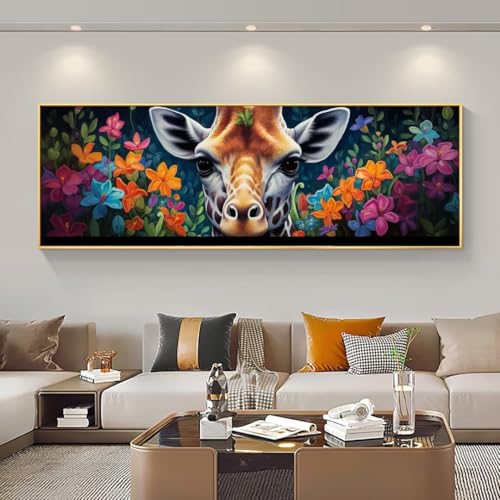 Peinture diamant adulte girafe : l'activité anti-stress idéale avec kit complet 5D
