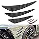 DREAMIZER Carbon Fiber Frontstoßstange Spoiler, 6PCS Universal Fins Lip Canards, Gummi Lip Splitter, Luftabweiser für Auto Styling Zubehör