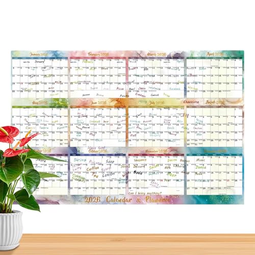 Calendario de pared 2026 organizador gigante para el hogar sala de estar y el aula escolar