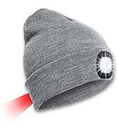 LED Beleuchtete Mütze Mit USB - 4 LED Lampen Für Freihändiges Licht Im Winter