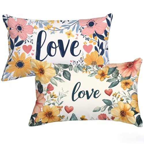 Taie Oreiller 40 x 60 cm Housse de Coussin Rectangulaire Lin Imperméable - 2