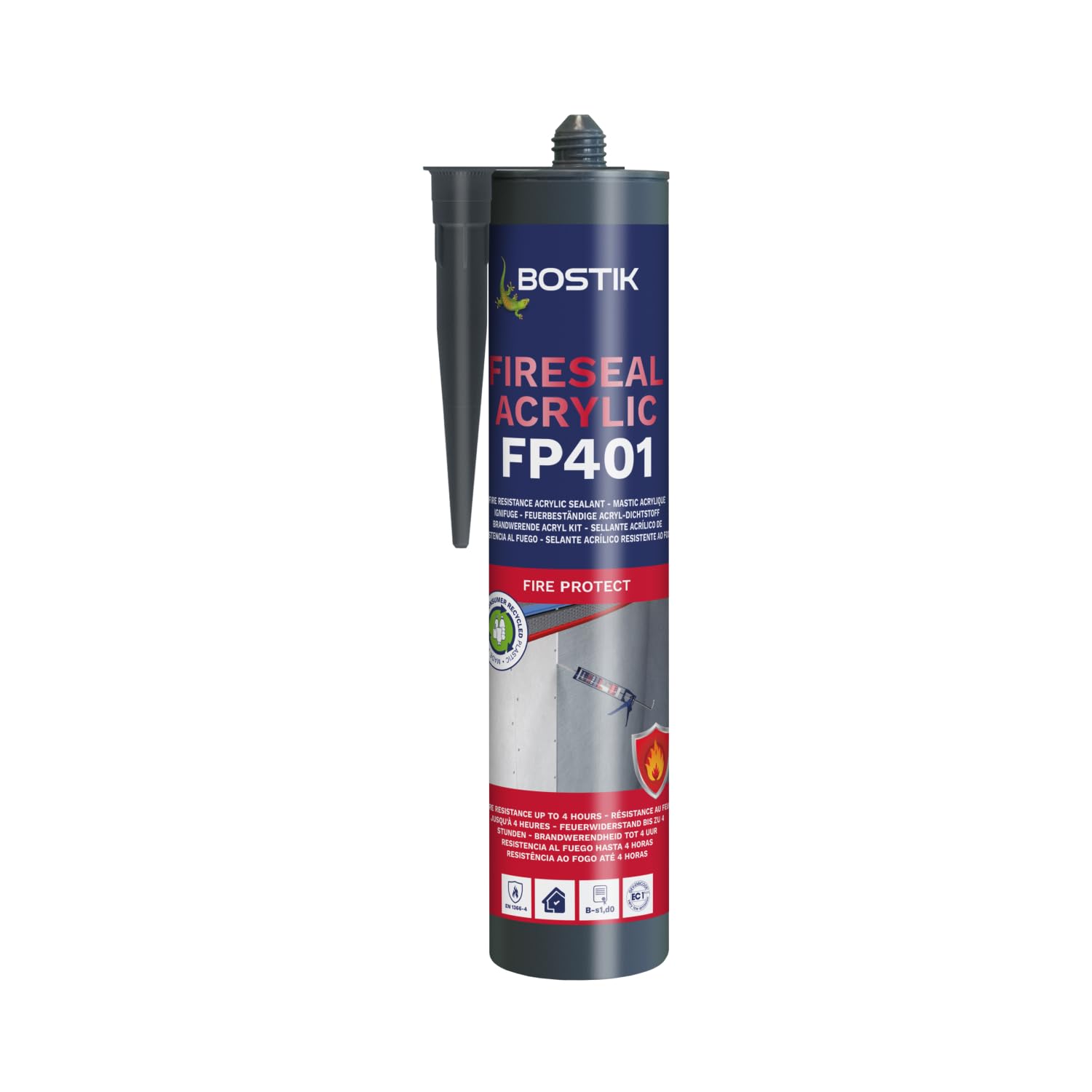 BOSTIK Pro-Sealant FP401 Professional Grade Fire Resistant Acrylic Sealant, For Internal Use, Colour: White, 310ml