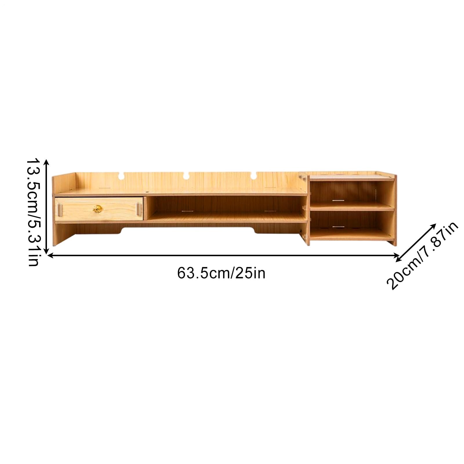 Supporto per monitor da scrivania in legno Organizzatore per laptop e tastieraOffice Home School EssentialsErgonomico Riser per computer per migliorare lo spazio di lavoro e la produttività