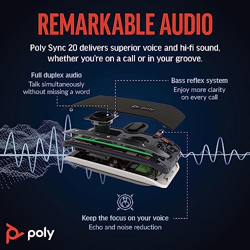 Enceinte Poly Sync 20 USB-C portable pour télétravail sur Teams - 3