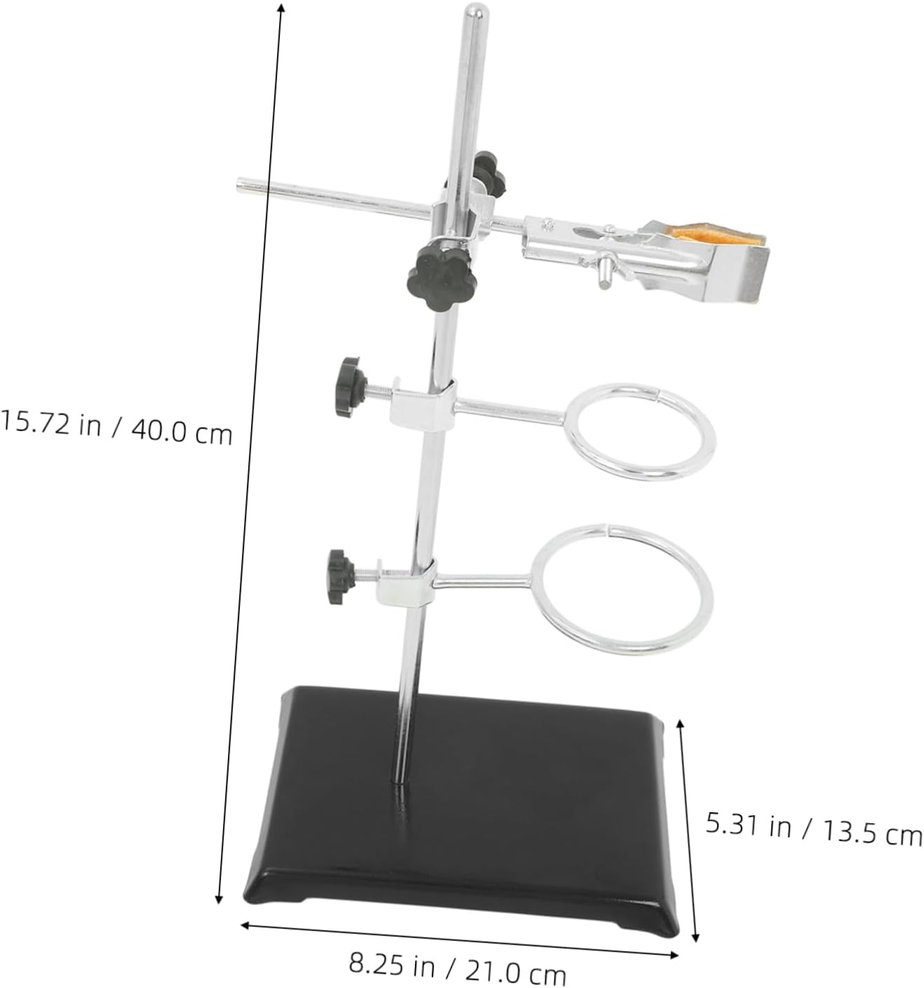 Hemobllo Laboratory Stand Adjustable Base Heavy Duty Support for Flask and Tube Clamps Versatile Lab Equipment for Chemistry and Physics Experiments Frame