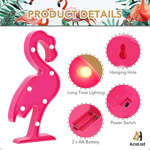 Acelist Luau Party Decorations Flamingos Pineapple Lights Tropical Hawaiian Themed Party Supplies Birthday Decor For Wall Table Desk Centerpieces #TOP1