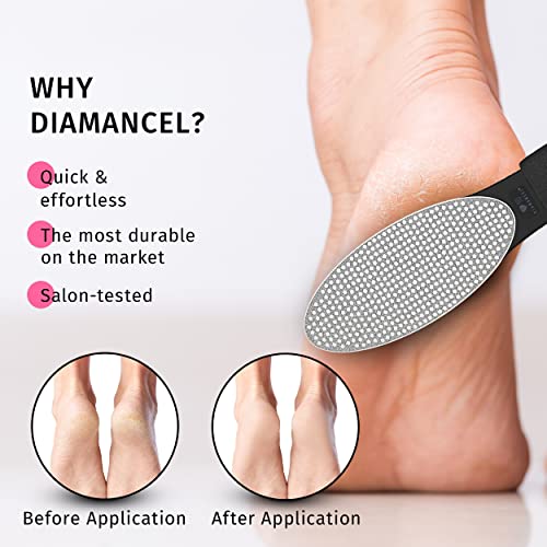 Diamancel Luxury Diamond Double Foot Buffer - #10 Fine Grit Finishing Rasp And #22 Coarse Grit Buffer - Smooths Calluse, Rough Skin #TOP3