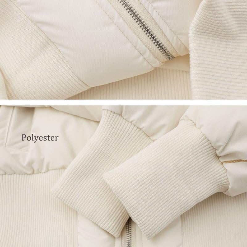 Short Fitted Coat Thickened Warm Cotton Padded Jacket with Detachable Collar