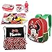 Minnie Mouse Rosso 3D Zainetto Zaino, Sacca Sport, Porta Merenda Scuola Asilo Tempo Libero