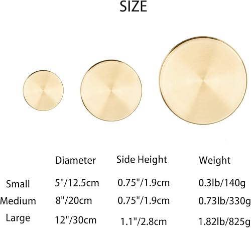 Miniatura 2 de ONDIAN CHUNCIN - Plato para joyas, plato para anillos, bandeja redonda para joyas, bandejas de baño para mostrador, bandeja de llaves de estilo