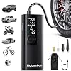 Tire Inflator Portable Air Compressor - Portable Cordless Mini Air Pump with Digital Pressure Gauge, 150PSI 3X Fast Inflation and Auto Shutoff Function Tires Pump for Cars