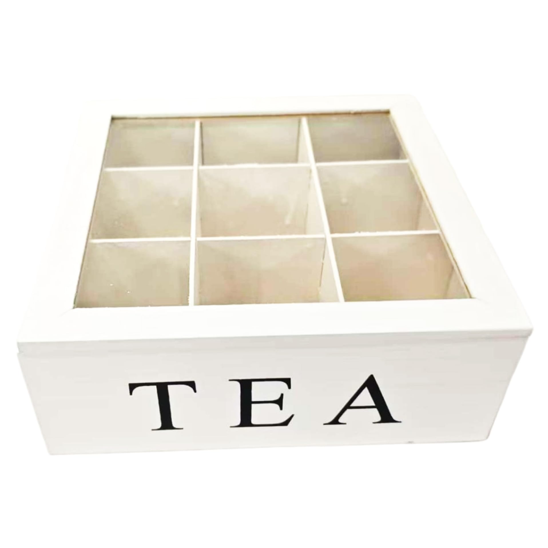 Organizador de la bolsa de té de madera contra el desorden de cajas en la estación de café