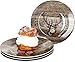 RITZENHOFF & BREKER 4-teiliges Kuchenteller-Set Heimat Hirsch I Geschirr-Set für 4 Personen I Frühstücksteller weiß-braunes Dekor I Hochwertiger Dessertteller I 4 Porzellanteller Ø 20,5 cm