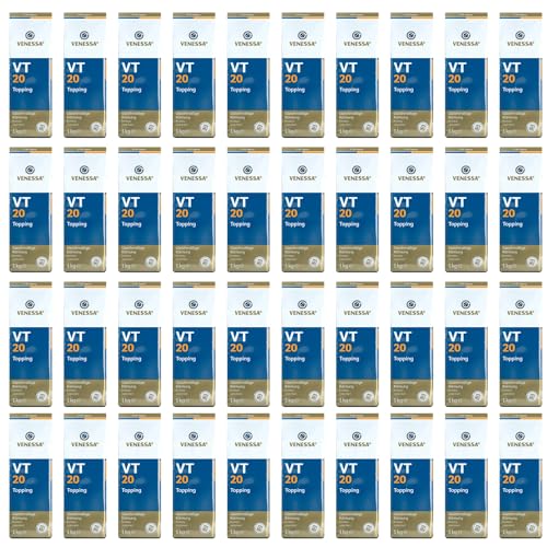 Venessa VT 20 Topping Leche en polvo 40 x 1 kg para clientes de negocios, soluble, perfecta para café con leche, café con leche, café con leche, capuchino, paquete de 40 unidades - todas las cafeteras