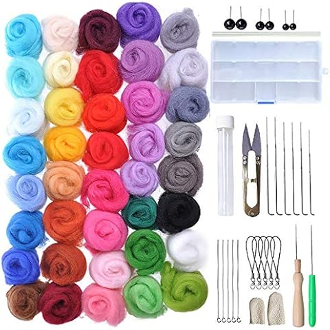 Filzwolle Roving 40 Farben Merino Wolle Faser Roving Wolle Filz Werkzeug Cover