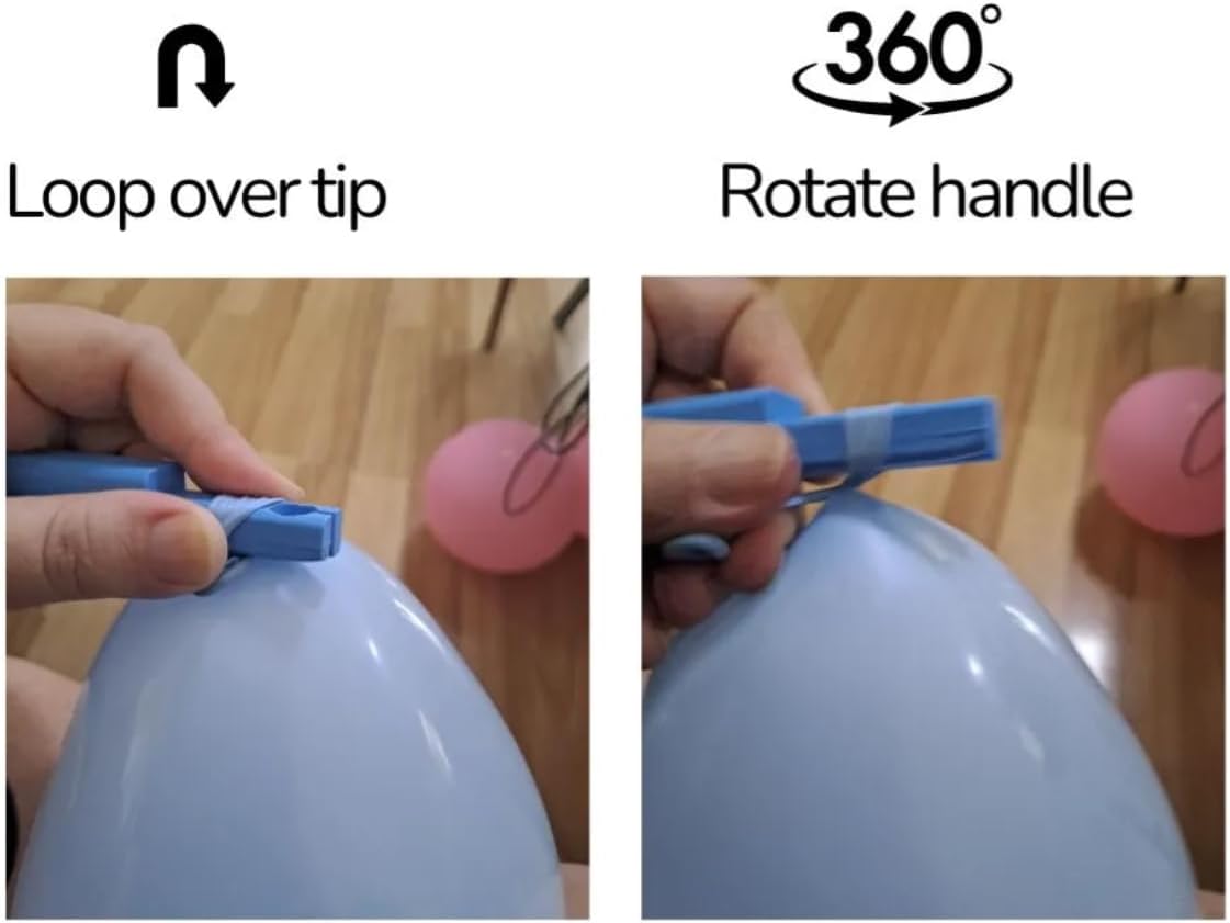 Balloon Knotter Tool | Tie Balloons Easily – Great for Kids, Adults, and Party Setups | Balloon Tying Helper for Latex Balloons (Red)
