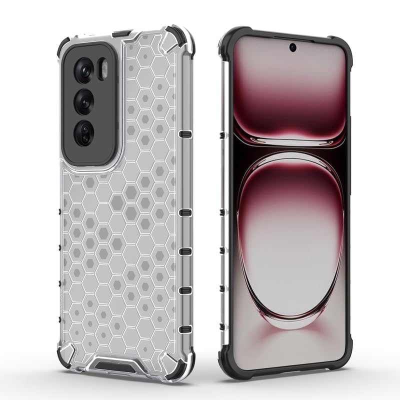 Image of Hard PC Back Case Cover for Oppo Reno 12 5G Anti Slip Ultra Thin Shockproof Reinforced Corners (Polycarbonate|Clear)