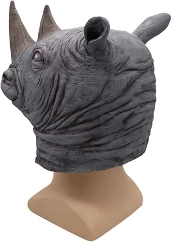 Miniatura 3 de Disfraz de animal para adulto, máscara de capucha completa, gorro de Halloween, máscara de diablo, máscara de Halloween, tocado de baile de