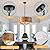 MWZ Farmhouse Drum Chandeliers for Dining Room, 5-Light Rustic Metal Woodgrain Indoor Pendant Light Kitchen Island Over Table, D19''Adjustable Hanging Ceiling Lamp for Hallway Entryway Foyer