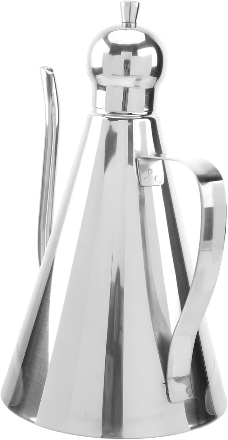 Stainless Oil Strainer Dispenser Bottle Leakproof Cooking Oil Sprayer Food-grade Vinegar Sauce Bottle Kitchen Accessory