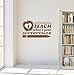 Produktbild Wandaufkleber Wall Sticker quotes 24"x14" I Teach What's Your Super Power Pencil Apple Silhouette Book Learn Class Student Wall Decal Sticker Art Mural Home Decor Quote