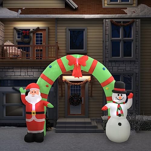 Arche gonflable Noël 223 cm tissu résistant fini les décors compliqués