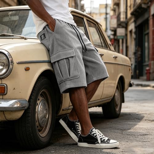 Bermuda cargo hommes baggy robuste et pantacourt mode décontracté