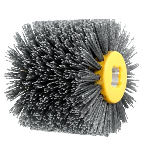 OROMYO Spazzole abrasive per legno #80 grana spazzola in nylon per smerigliatrice angolare, trapano a setole in legno per sbavare rimozione della ruggine e lucidatura (grana 80)