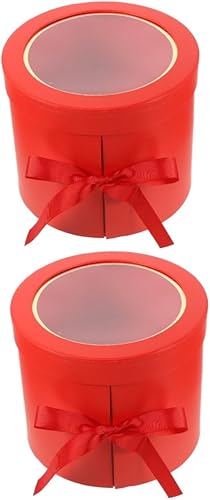 TEHAUX Caja de 2 piezas en forma de corazón, flores artificiales, flores artificiales, nupec, delicada, caja de embalaje de regalo, flores de boda,