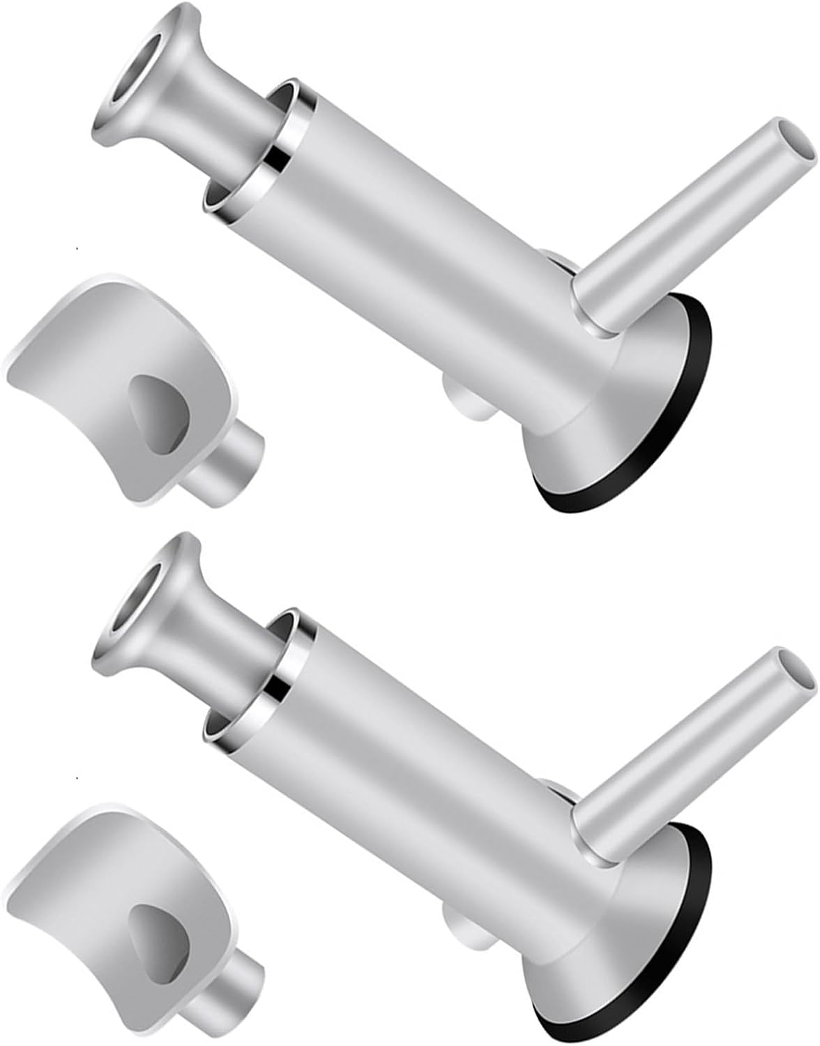 Manual Sausage Stuffers Vertical Design, and Steady Base Stainless Steel 2 Set Meatball Maker Tools Pp Material for Home Cooking and Camping Use