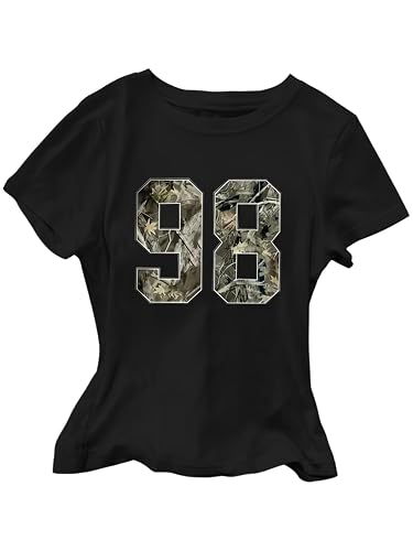 SOLY HUX Girl's Camo Number Graphic Tees Casual Crew Neck Short Sleeve T Shirts