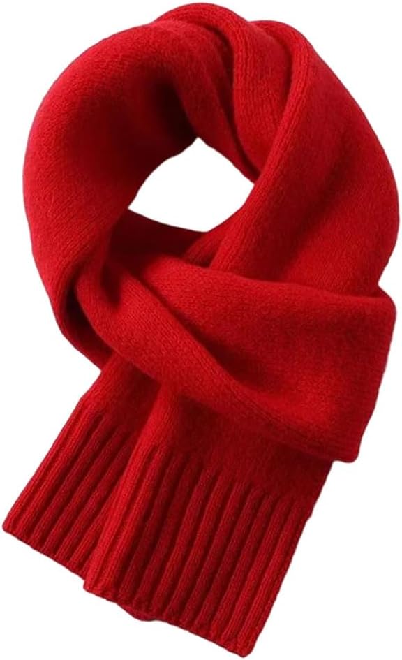 Wool Scarf For Women Men Lightweight Knitted Soft Warm