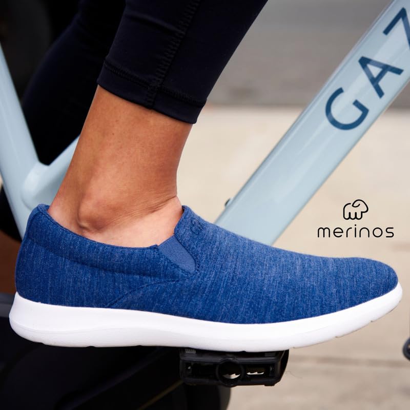 Image of Merinos Women's Slip On Fashion Sneakers, Slide on Casual Shoe, Made with Australian Wool, Lightweight & Durable Tennis Shoes
