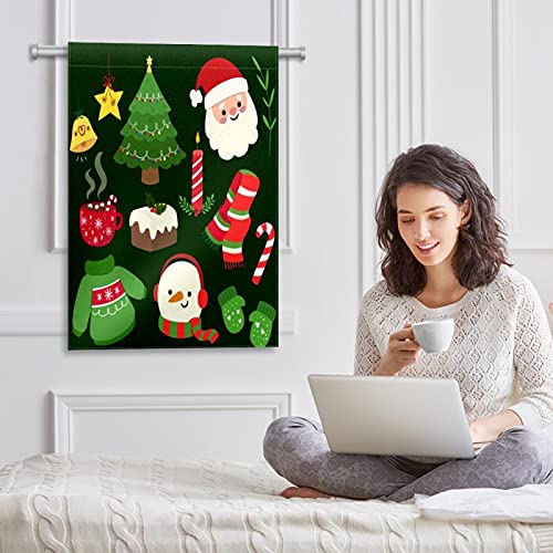 Drapeau de jardin de bienvenue de Noël en polyester 30x45 cm - 6