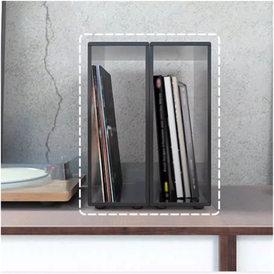 Cd Rack Desktop Light Luxury Acrylic Vinyl Record Storage Rack Home Cd Magazine Shelf,